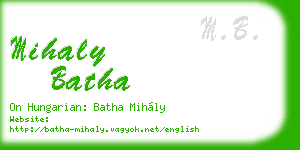 mihaly batha business card
